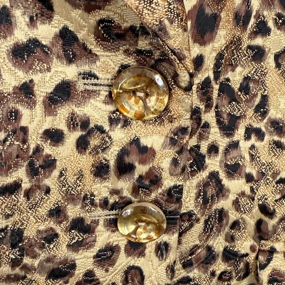Vintage 90s Lena Gabrielle Cheetah Animal Print Women's Blazer - Size 6 - Picture 4 of 13